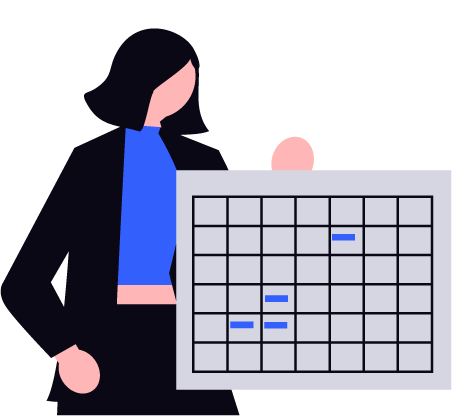 連絡と報告の自動化を表すイラスト